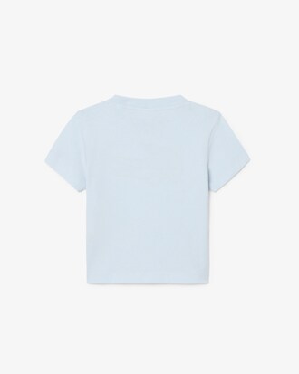 T-Shirt aus Baumwolle mit gesticktem Krokodil