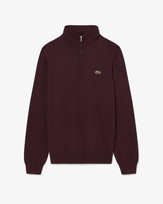 Pullover aus Baumwolle mit Rei&szlig;verschluss und hohem Kragen