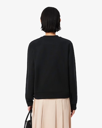 Relaxed Fit-Sweatshirt aus Fleece mit Rundhalsausschnitt