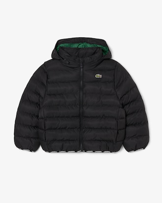 Unisex-Puffer-Jacke mit Fleece-Futter-Kapuze