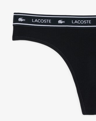 Tangas aus Stretch-Baumwolle mit Logo-Bund