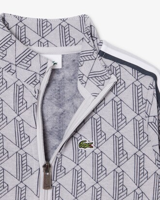 Unisex-Sweatshirt mit Monogramm, Rei&szlig;verschluss und hohem Kragen