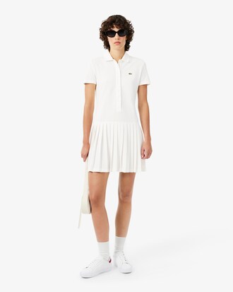 Polokleid aus Stretch-Piqu&eacute; mit Falten