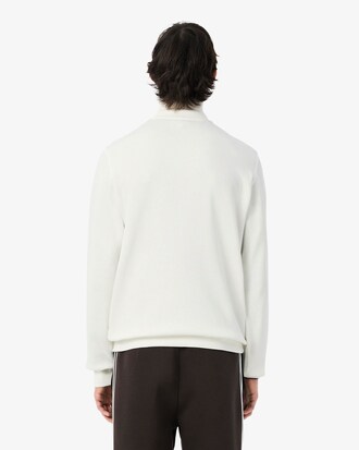 Sweatshirt aus Interlock mit hohem Kragen und Reißverschluss