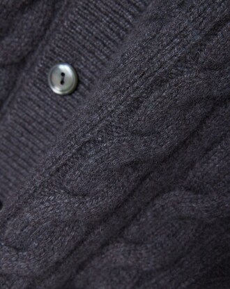 Cardigan Runway aus Kaschmir mit Zopfmuster