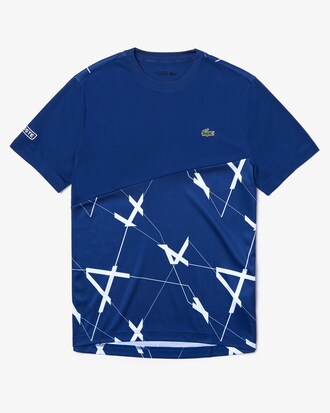 Herren Piqué T-Shirt mit geometrischem Design LACOSTE SPORT