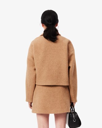 Kurze Oversized-Jacke aus reiner Wolle