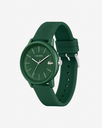 LACOSTE MOVE 12.12 Dreizeigeruhr aus khakifarbenem Silikon