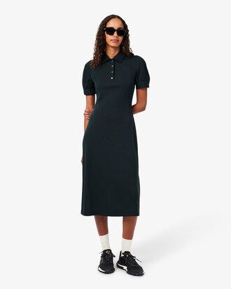 Polokleid aus flie&szlig;endem Jersey mit Stickerei