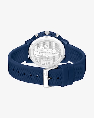 LACOSTE 12.12 Chronograph aus blauem Silikon