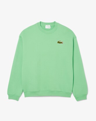 Loose Fit-Sweatshirt aus Fleece mit Akzent-Badge