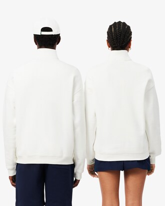 Sweatshirt aus schwerem Fleece mit Rei&szlig;verschluss und hohem Kragen