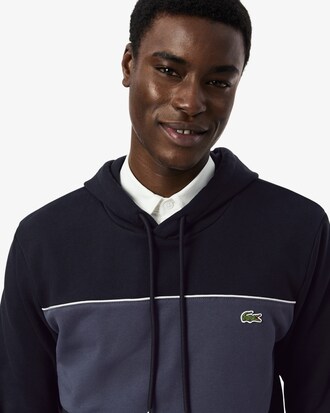 Hoodie aus Fleece mit Colorblock-Design