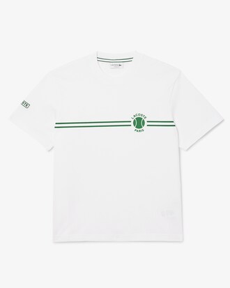 T-Shirt aus Baumwolljersey mit Stickerei-Druck