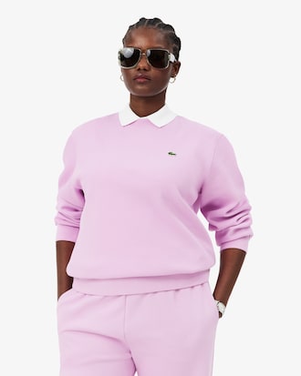 Relaxed Fit-Sweatshirt aus Piqu&eacute; mit Rundhalsausschnitt