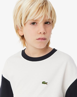 T-Shirt aus Baumwolle mit kontrastierender Einfassung