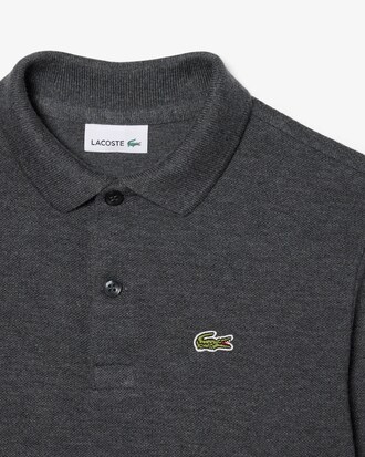 Polohemd aus Petit Piqu&eacute; mit langen &Auml;rmeln