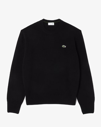 Pullover aus Tuchwolle mit Rundhalsausschnitt