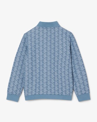 Sweatshirt Paris mit Reißverschluss, hohem Kragen und Monogramm