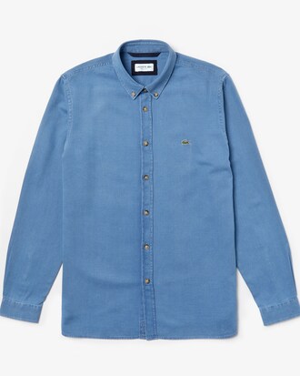 Men's Regular Fit Indigo Poplin Shirt