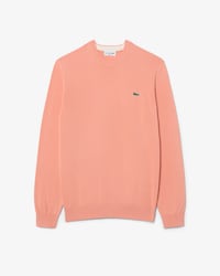 Einfarbiger Pullover aus Baumwolle mit Rundhalsausschnitt