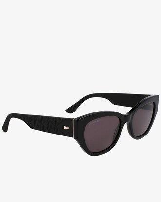 Rechteckige Acetat-Sonnenbrille mit Monogramm
