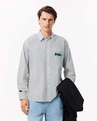 Relaxed Fit-Hemd mit Krokodil-Badge