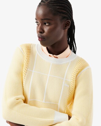 Pullover aus Jacquard mit Tennisplatz-Grafik
