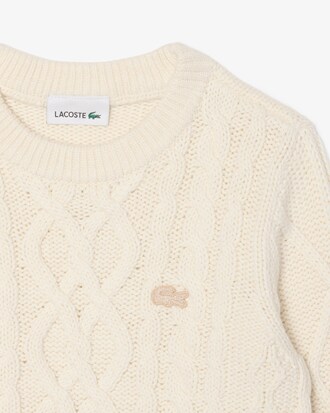 Pullover aus Wolle und Baumwolle mit Rundhalsausschnitt