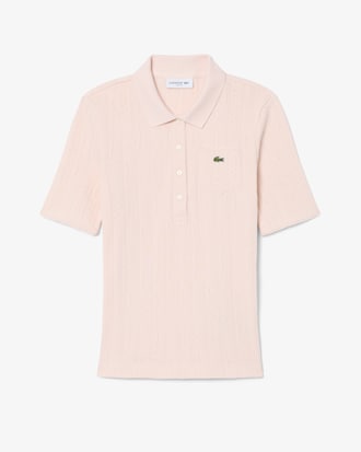 Slim Fit-Polohemd aus Pointelle-Strick