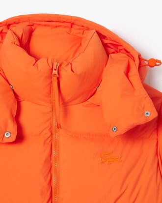 Relaxed Fit-Daunenjacken aus Wolle mit Kapuze