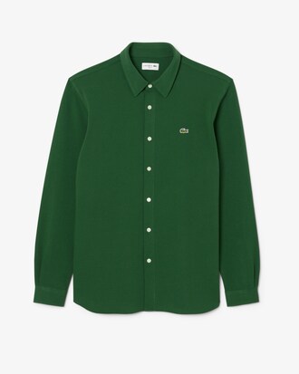 Slim Fit-Hemd aus Baumwollpiqué