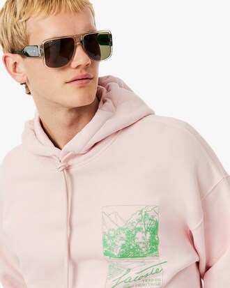 Hoodie aus Fleece mit Print