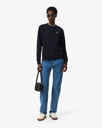 Relaxed Fit-Sweatshirt aus Piqu&eacute; mit Rundhalsausschnitt