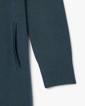 Runway Maxikleid aus Merinowollgemisch mit Polokragen