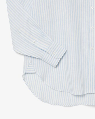 Gestreiftes Oversized-Hemd aus Leinen