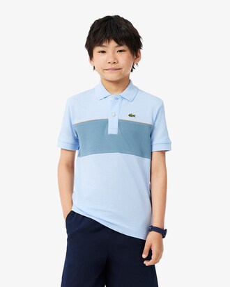 Polohemd aus Petit Piqu&eacute; mit Kontrastband