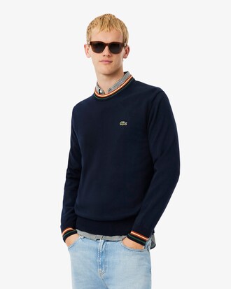Gestreifter Pullover aus Baumwollstrick