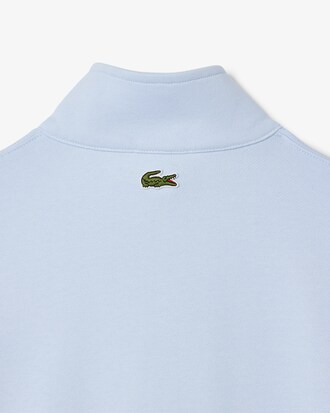 Sweatshirt mit Rei&szlig;verschluss, hohem Kragen und Print