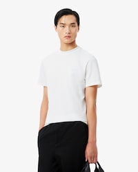 T-Shirt aus Piqu&eacute; mit Jacquard-Branding