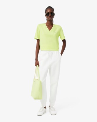 Relaxed Fit-T-Shirt aus weicher Baumwolle mit V-Ausschnitt