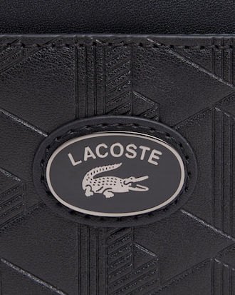 Vertikale Umhängetasche aus Leder mit Monogramm