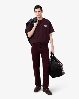 Heavy Cotton Jersey Embroidery Accent T-shirt