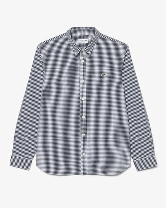 Kariertes Regular Fit-Hemd aus Popeline