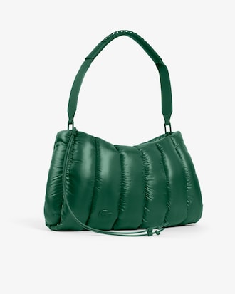 Runway gl&auml;nzende, wattierte Handtasche aus Nylon