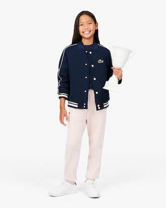 Unisex-Jacke in Filzoptik mit Badge-Effekt