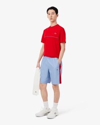 Sportshorts aus Diamant-Taft mit Streifenakzent