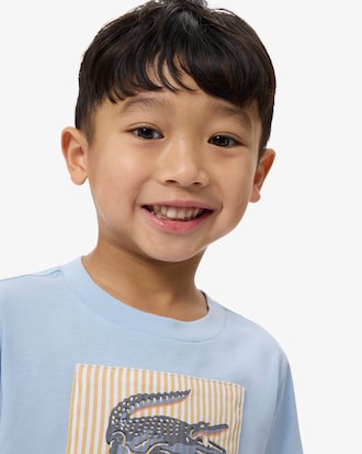 T-Shirt aus Baumwolle mit Badge-Akzent