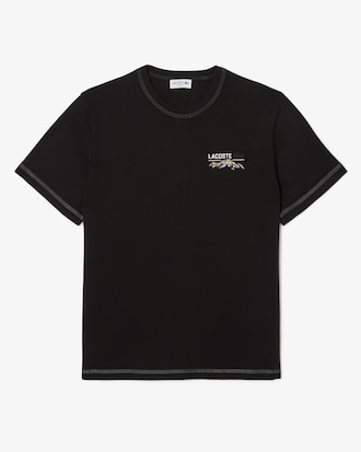 T-Shirt aus Jersey mit mehreren Prints