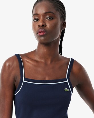 Tanktop aus Baumwolle mit kontrastierendem Akzent